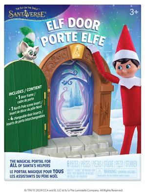 Elfendeur groen – The Elf on the Shelf deurdecoratie (klassiek)