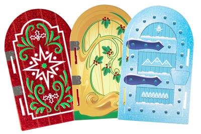 Elfendeur groen – The Elf on the Shelf deurdecoratie (klassiek)