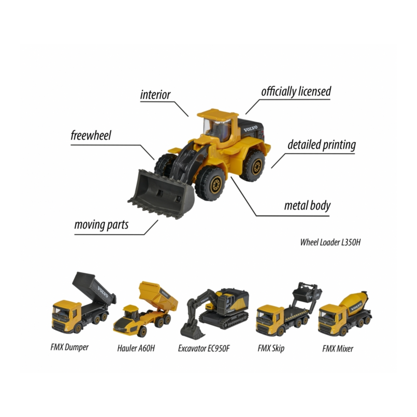 Volvo constructie auto's - set van 3