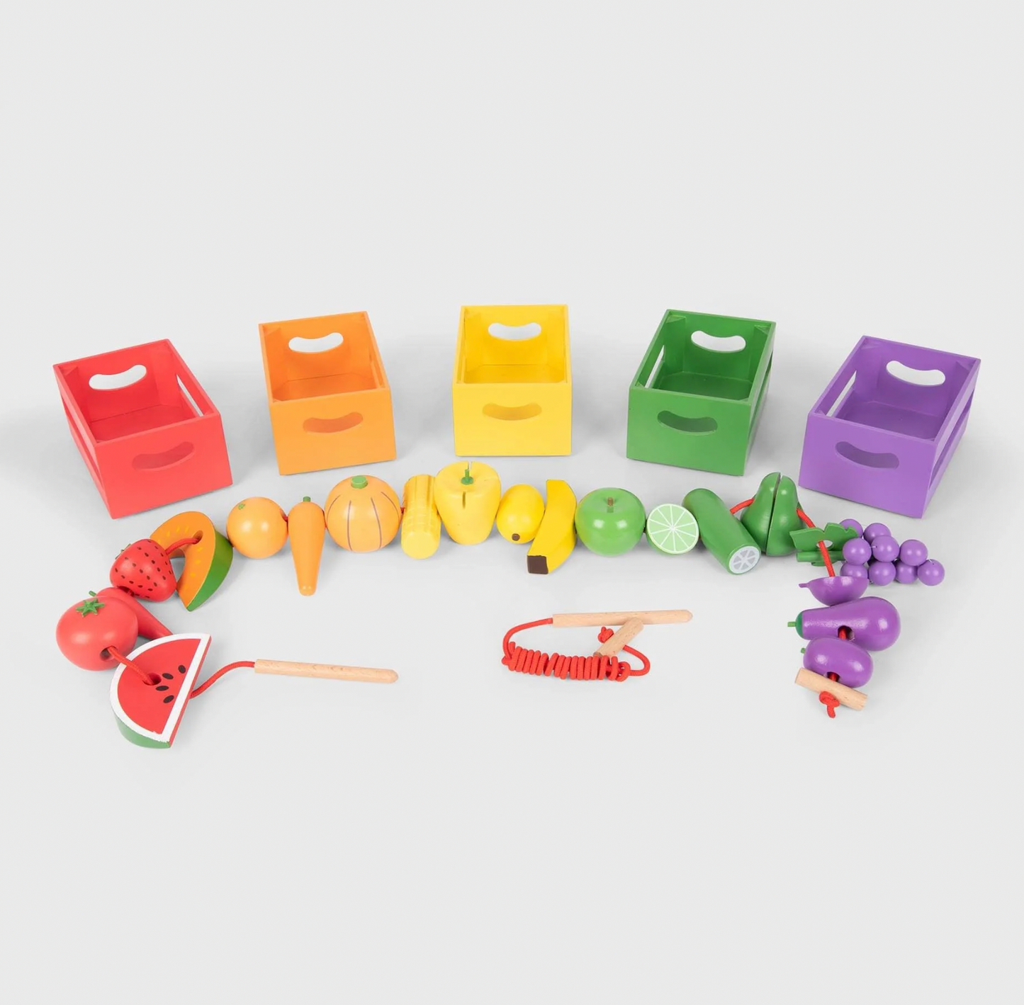 Houten Sorteer Fruit & Groente Kistjes