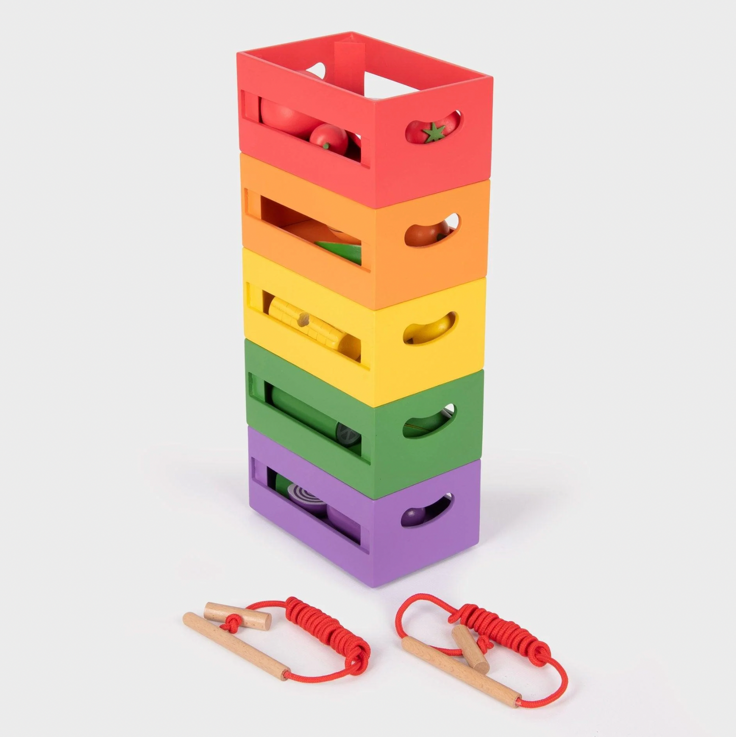 Houten Sorteer Fruit & Groente Kistjes
