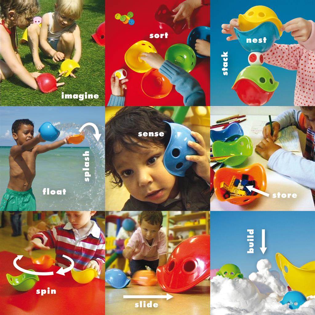 Set van 6 mini Bilibo's