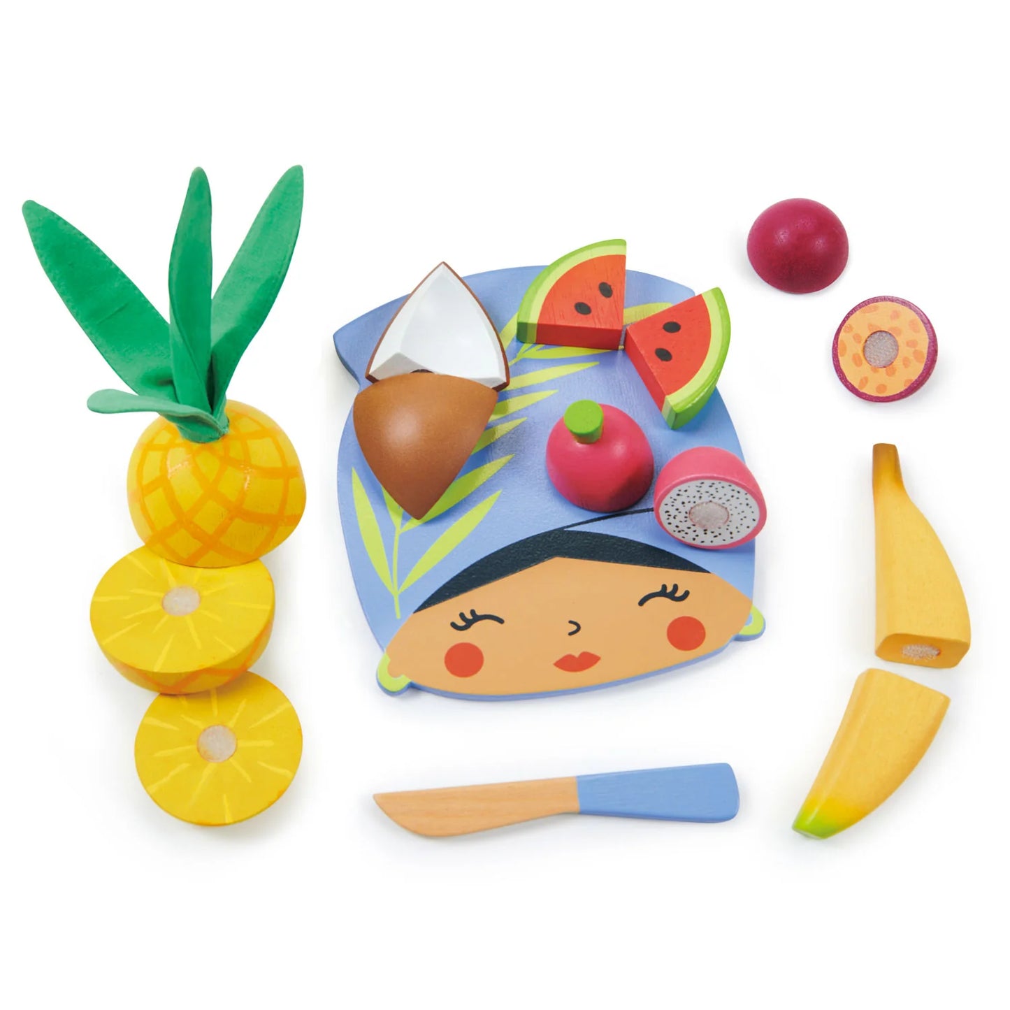 Snijplankje met tropisch fruit