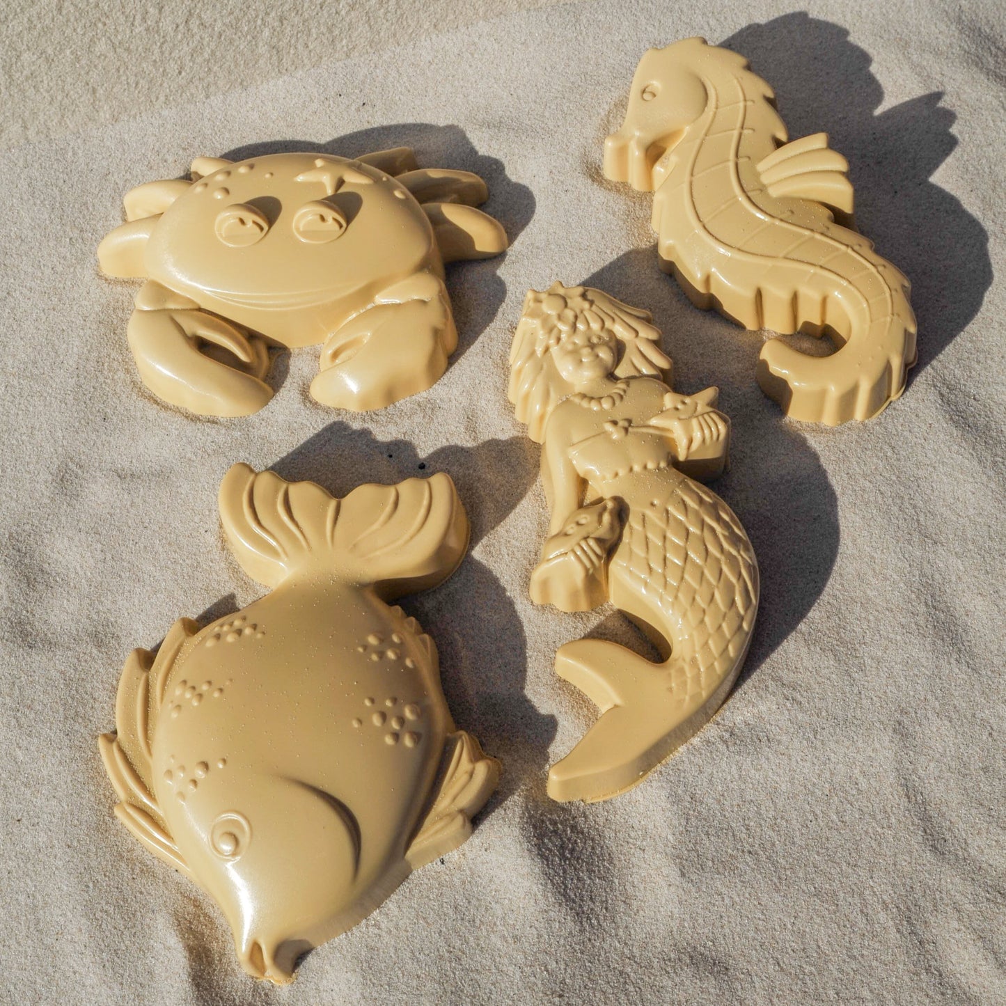 Zeedieren zandvormen - set van 4 STRAND