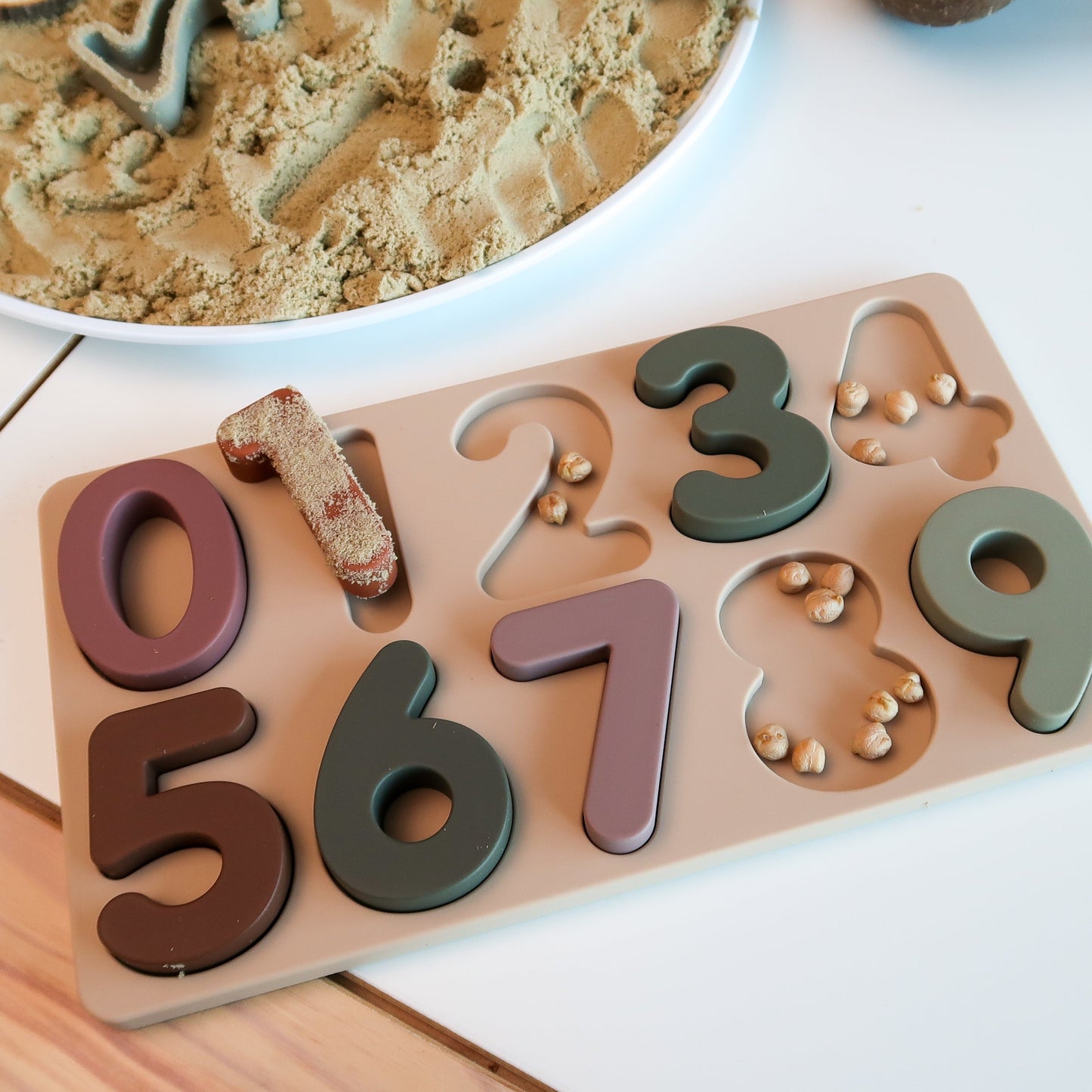 Siliconen cijfer puzzel