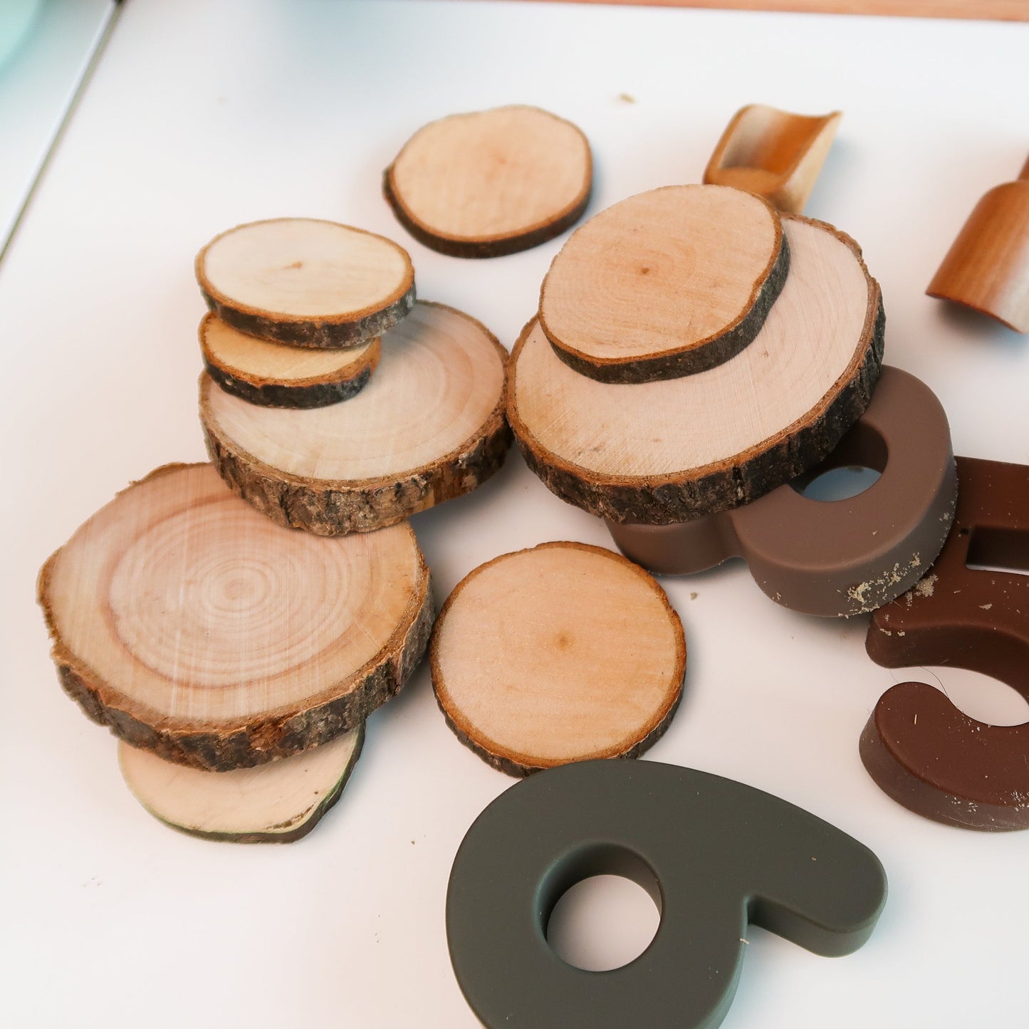 Kleine houten schijven - 1kg