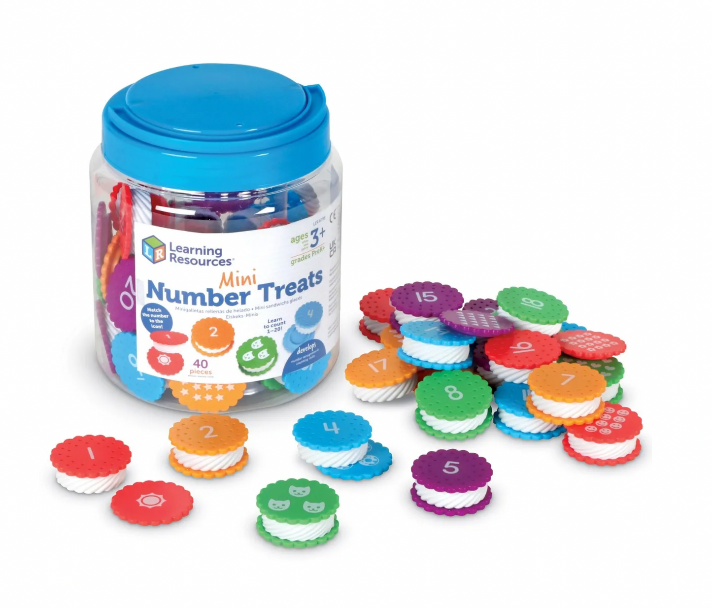 Leren tellen tot 20 met koekjes