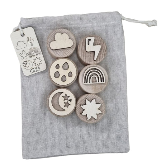 Houten stempelset - WEER