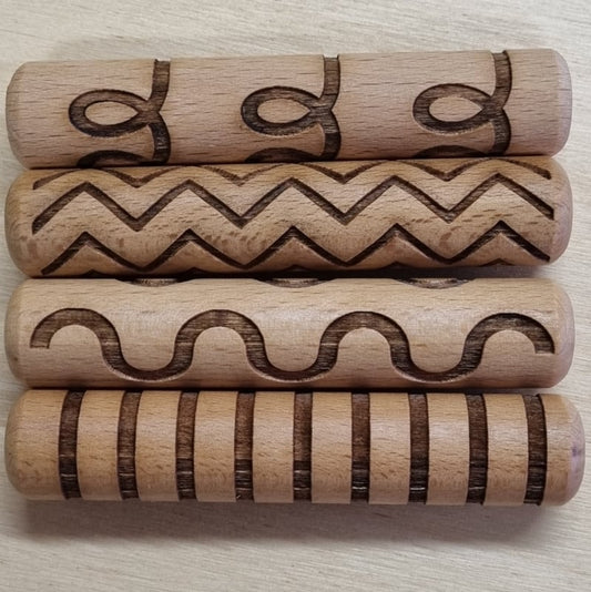 Houten roller - 4x PATRONEN