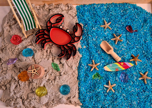 Zon zee strand KRAB - Ready to play sensorybox