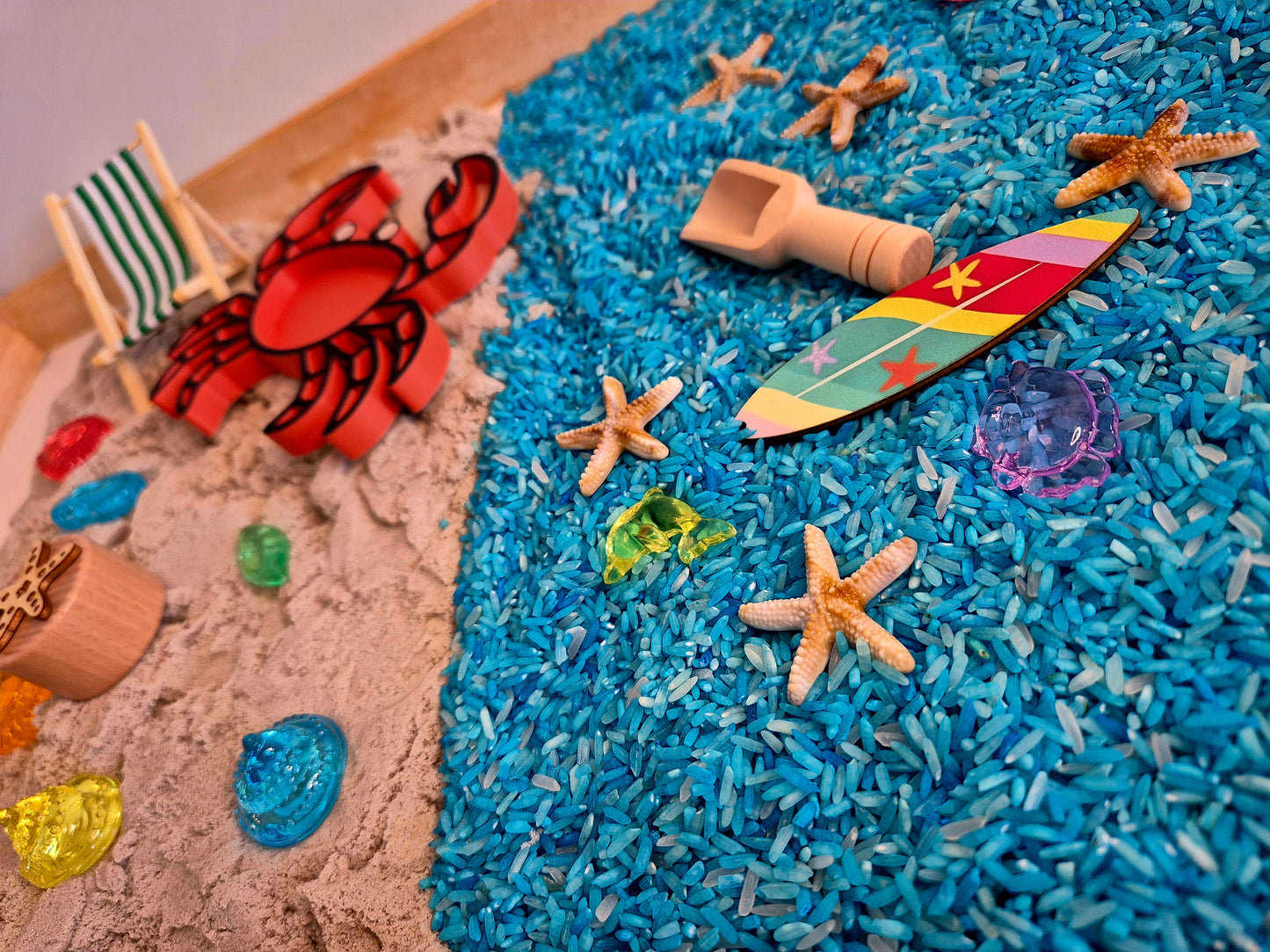 Zon zee strand KRAB - Ready to play sensorybox