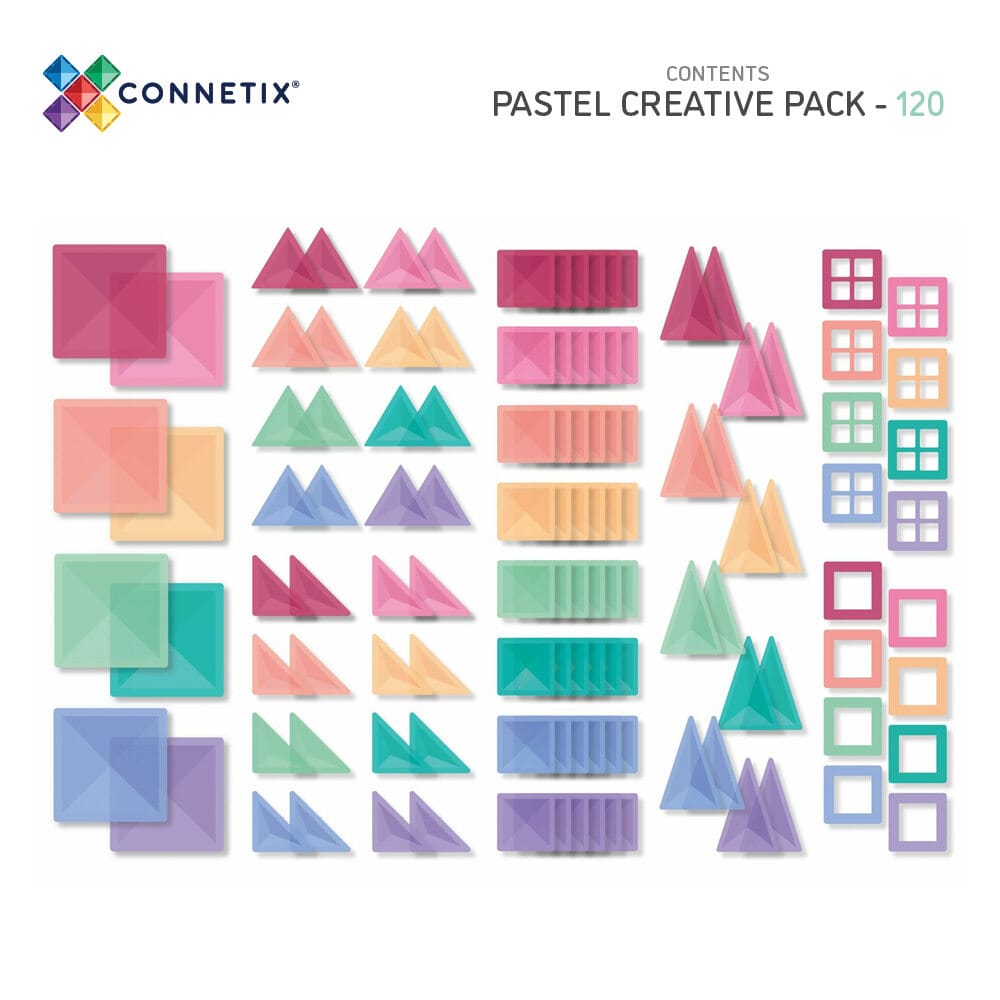 Connetix tiles Pastel Creative pack - 120 stuks    (PRE-ORDER)