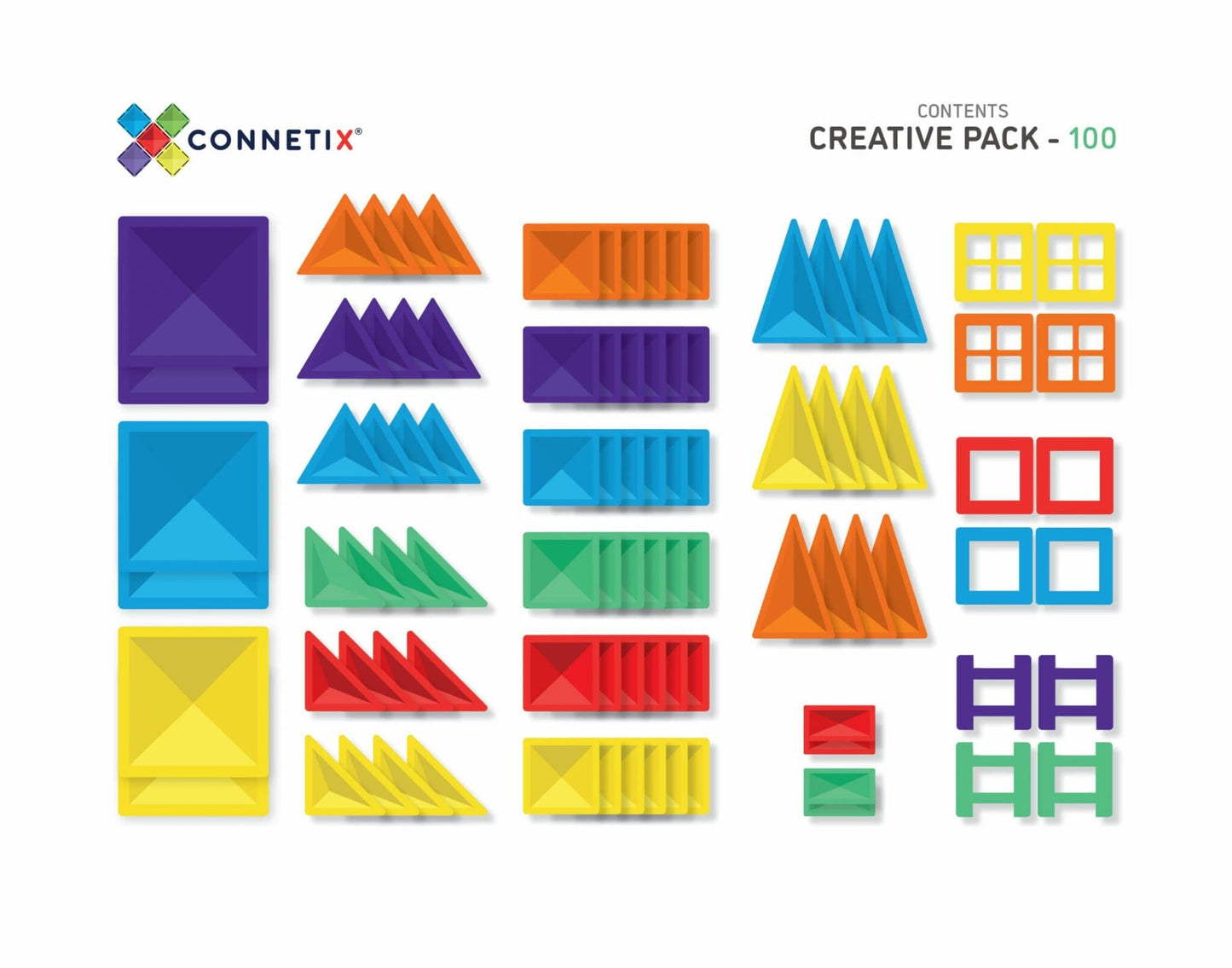 Connetix tiles Creative pack - 100 stuks