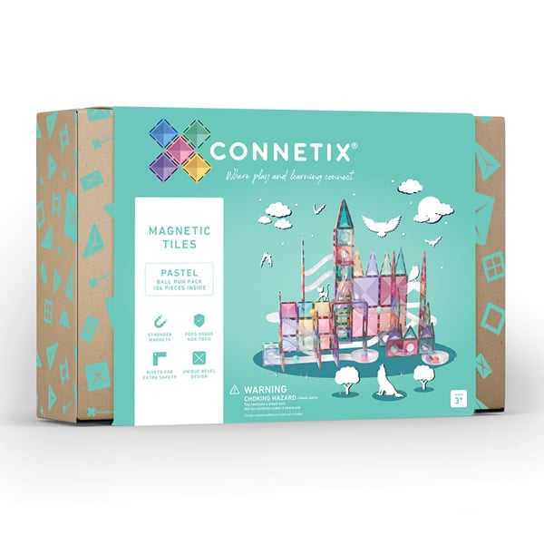 Connetix Tiles Pastel Ball Run Pack - 106 stuks